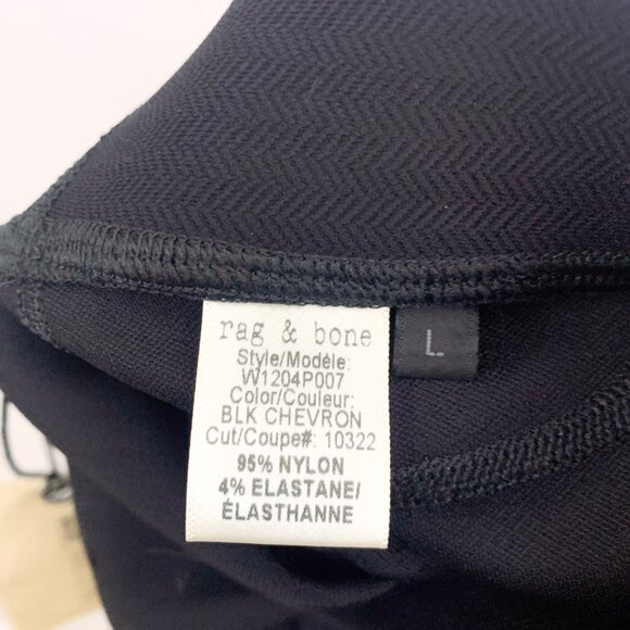 Rag & Bone Black Chevron Leggings Size Large - Picture 4 of 8